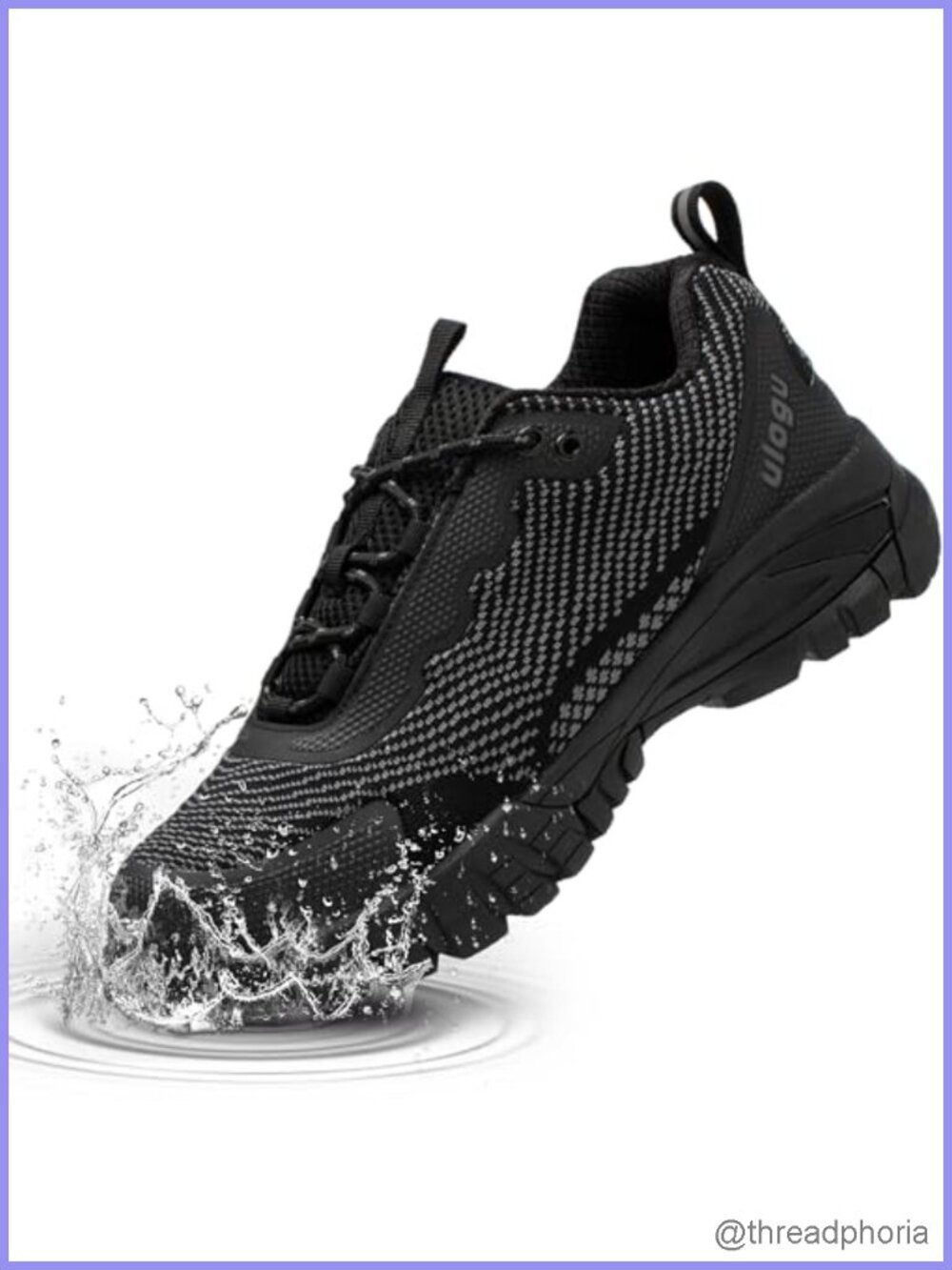 Waterproof Lightweight Non-Slip Work Sneakers Memory Foam Lace-Up